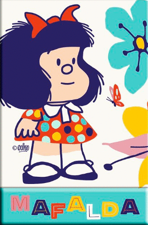 LIBRETA CON CIERRE MAGNETICO MAFALDA PASTEL